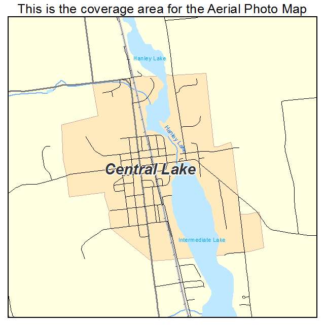 Central Lake, MI location map 