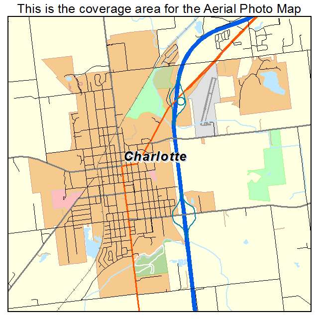 Charlotte, MI location map 