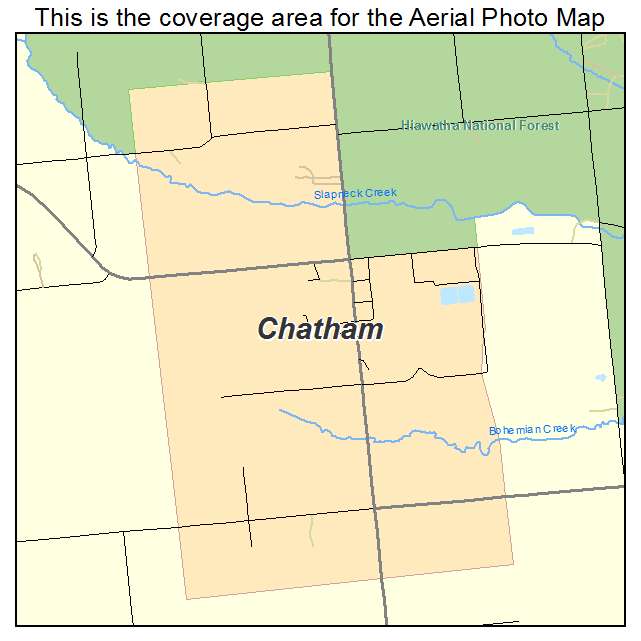Chatham, MI location map 