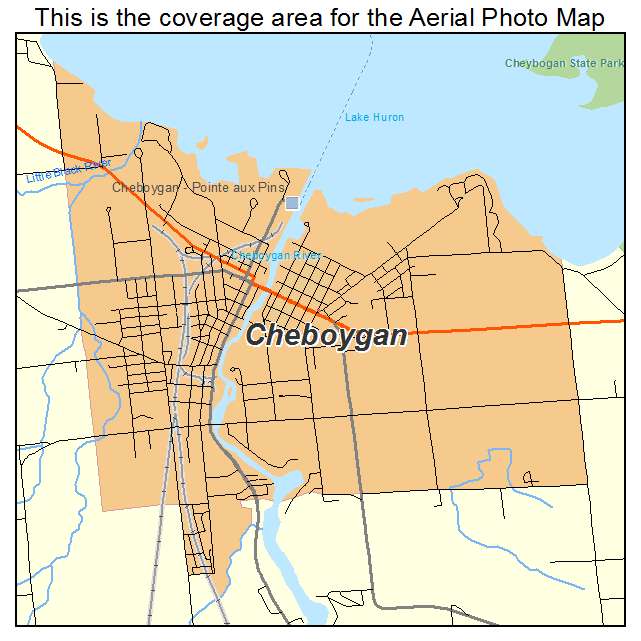 Cheboygan, MI location map 