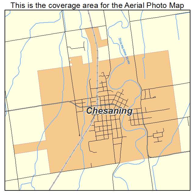 Chesaning, MI location map 