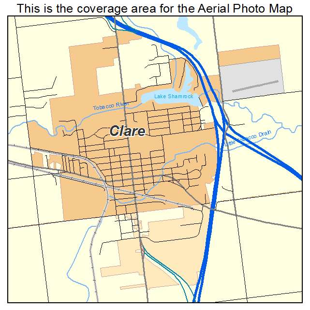 Clare, MI location map 