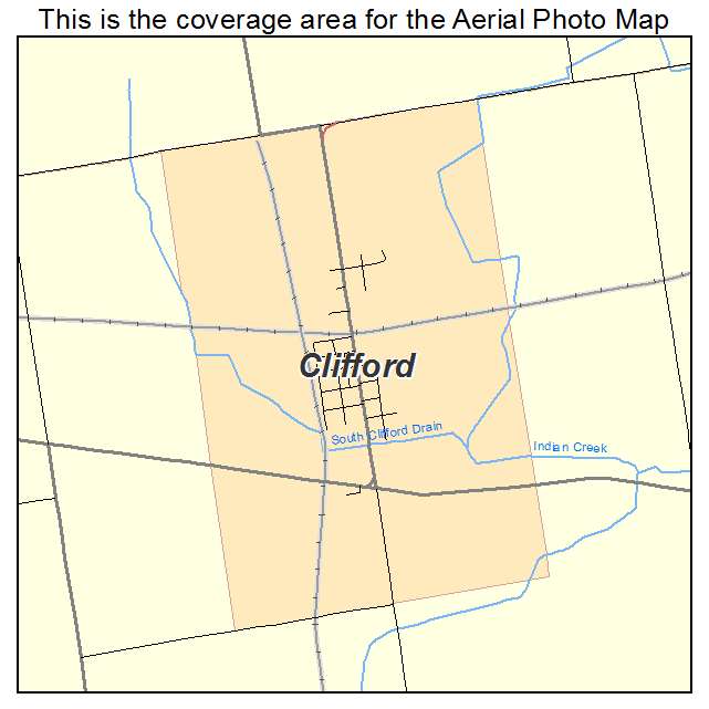 Clifford, MI location map 
