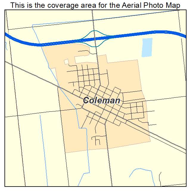 Coleman, MI location map 
