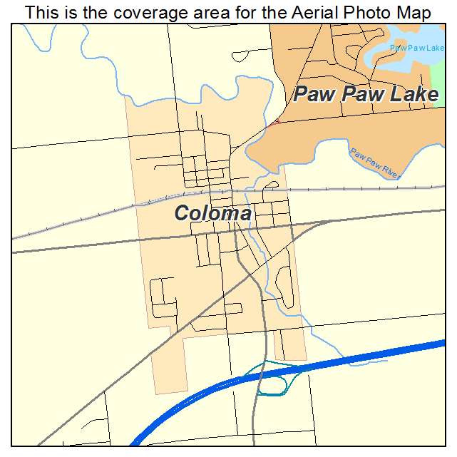 Coloma, MI location map 