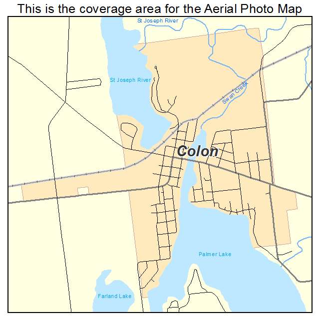 Colon, MI location map 