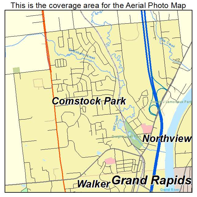 Comstock Park, MI location map 