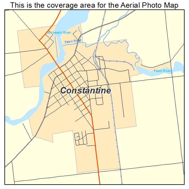 Constantine, MI location map 