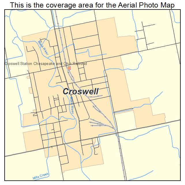 Croswell, MI location map 