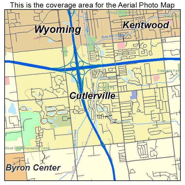 Cutlerville, MI location map 