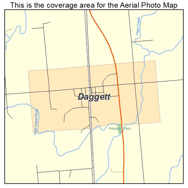 Daggett, MI location map 