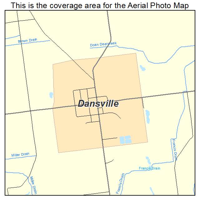 Dansville, MI location map 