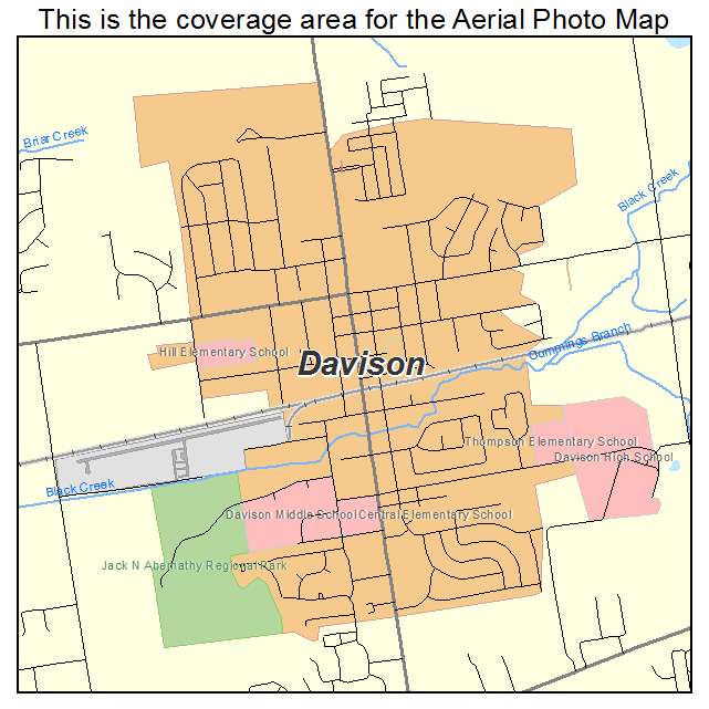Davison, MI location map 