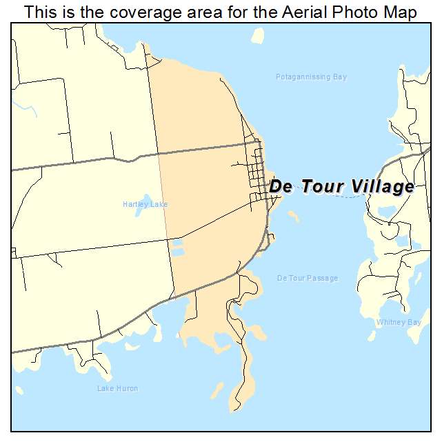 De Tour Village, MI location map 