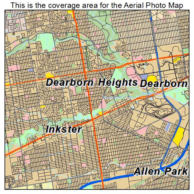 Dearborn Heights, MI location map 