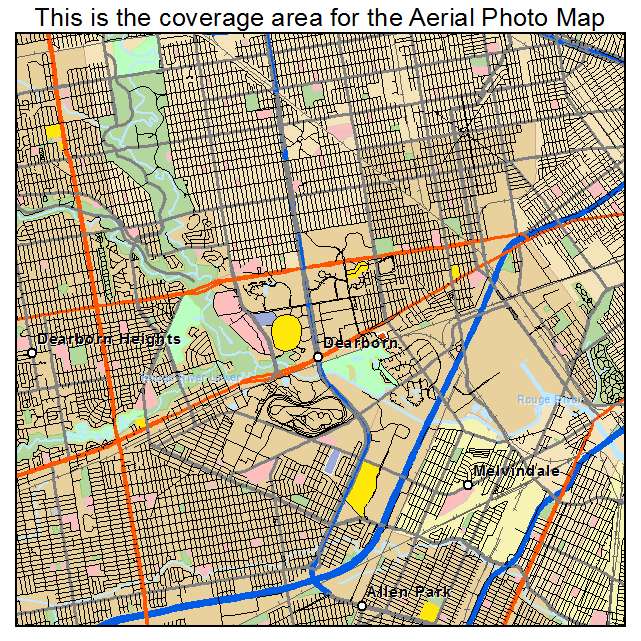 Dearborn, MI location map 