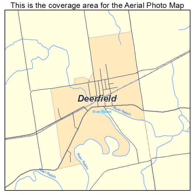 Deerfield, MI location map 