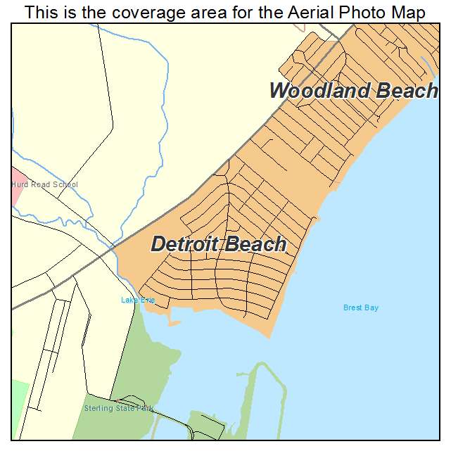Detroit Beach, MI location map 