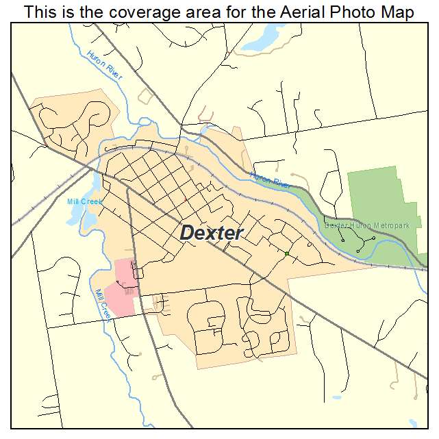 Dexter, MI location map 