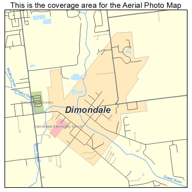 Dimondale, MI location map 