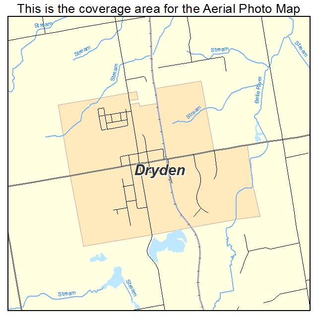 Dryden, MI location map 