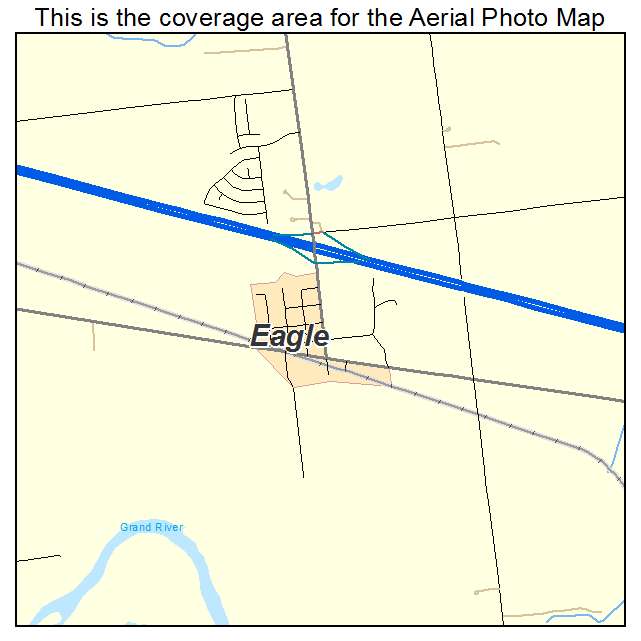 Eagle, MI location map 