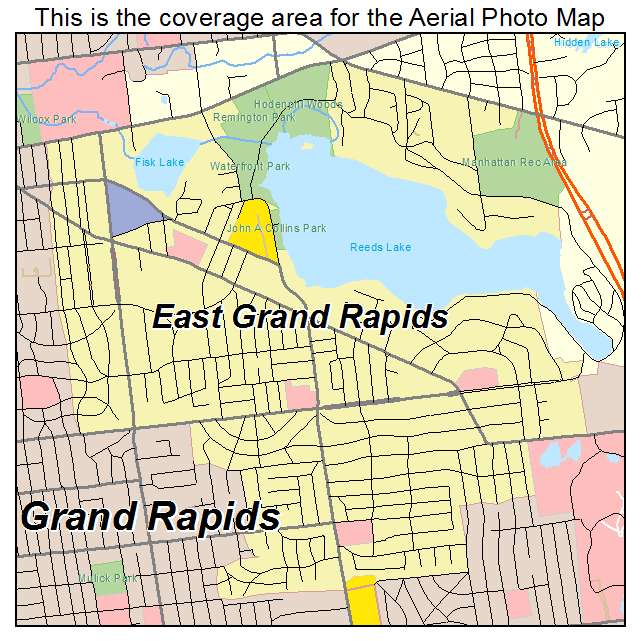 East Grand Rapids, MI location map 