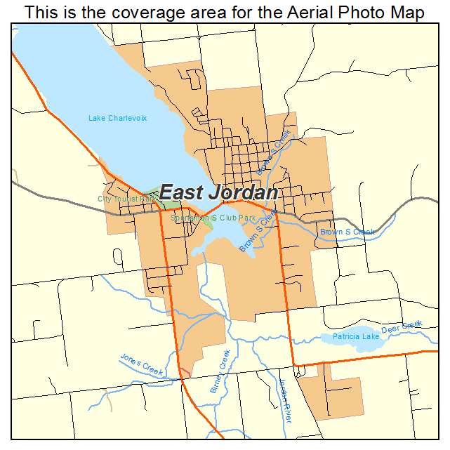 East Jordan, MI location map 