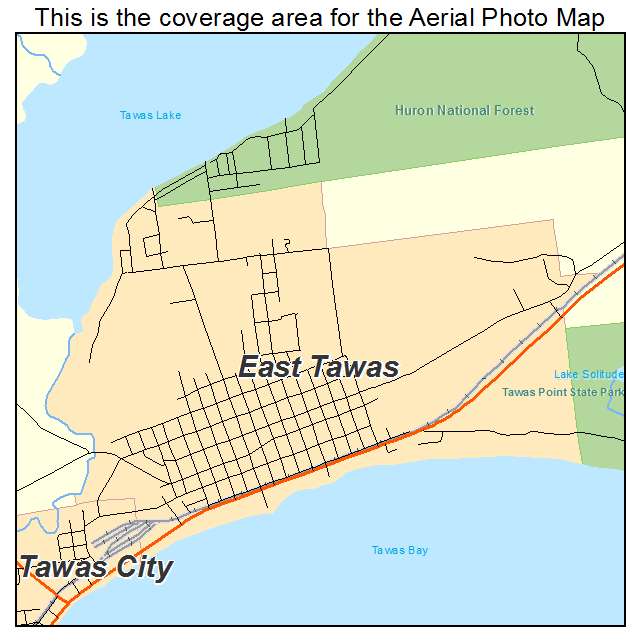 East Tawas, MI location map 