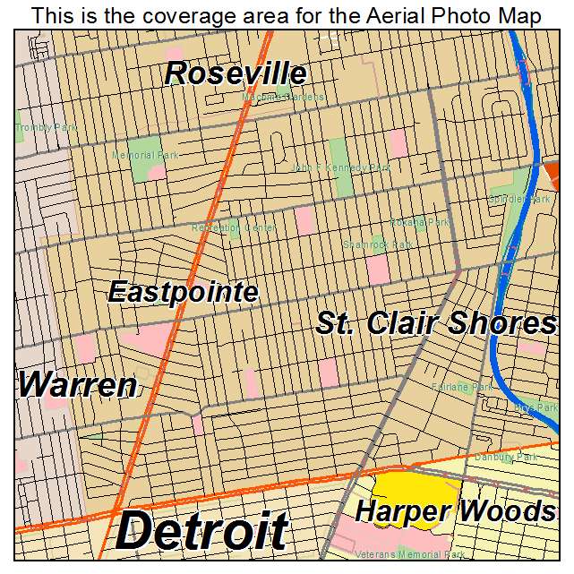 Eastpointe, MI location map 