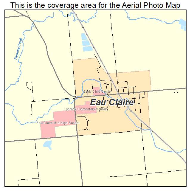 Eau Claire, MI location map 