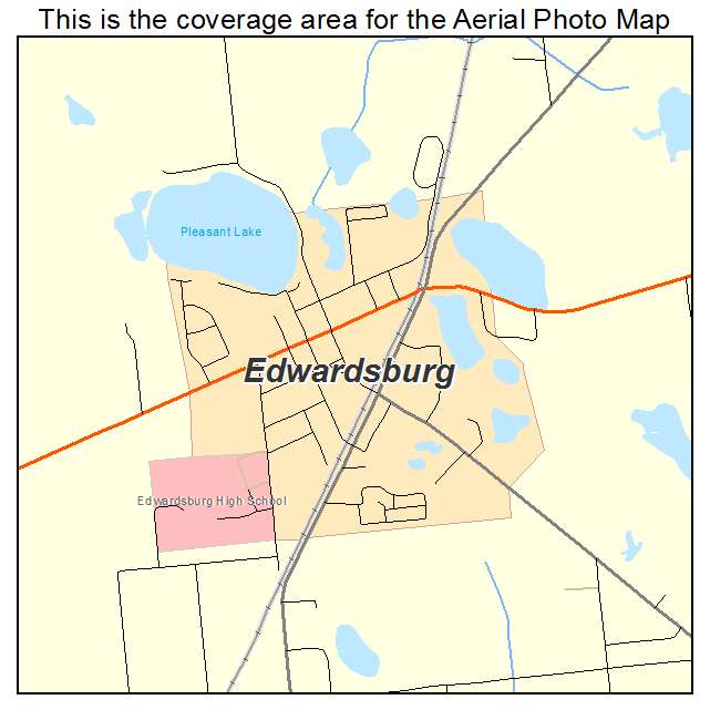 Edwardsburg, MI location map 
