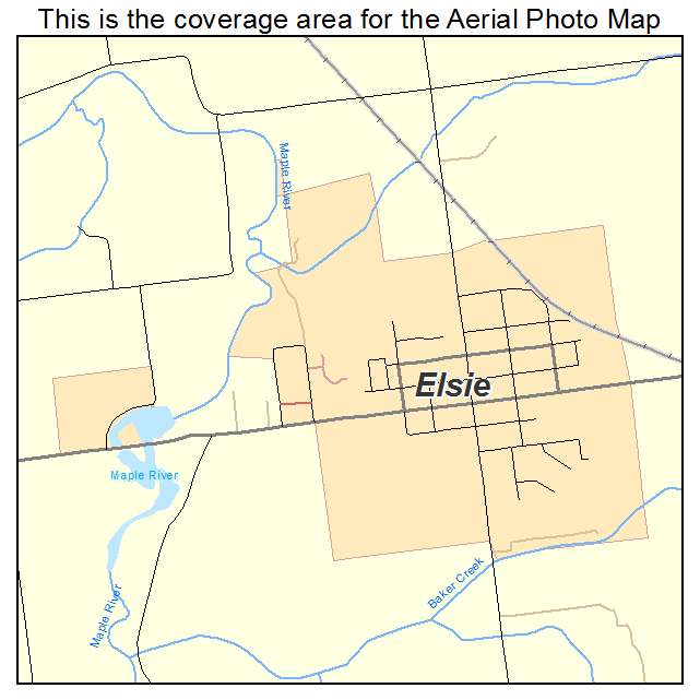 Elsie, MI location map 