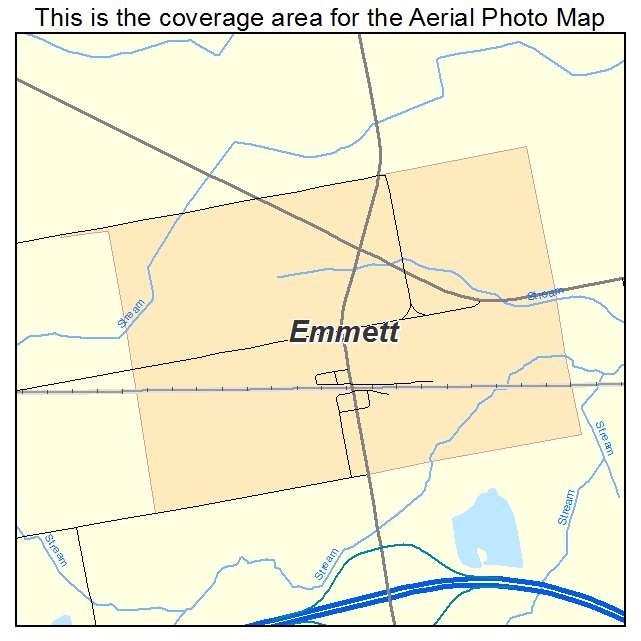 Emmett, MI location map 
