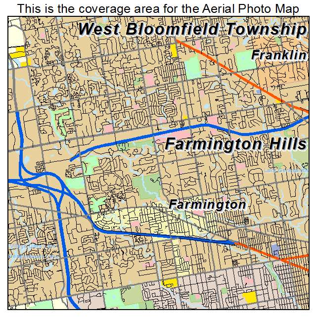 Farmington Hills, MI location map 