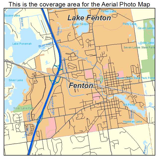 Fenton, MI location map 