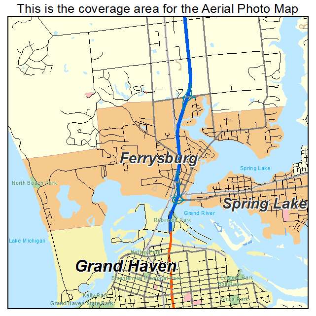 Ferrysburg, MI location map 