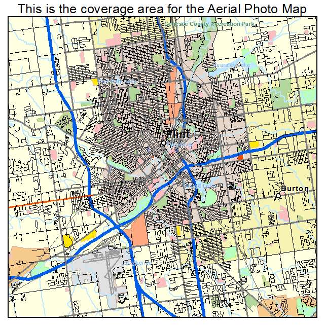 Flint, MI location map 