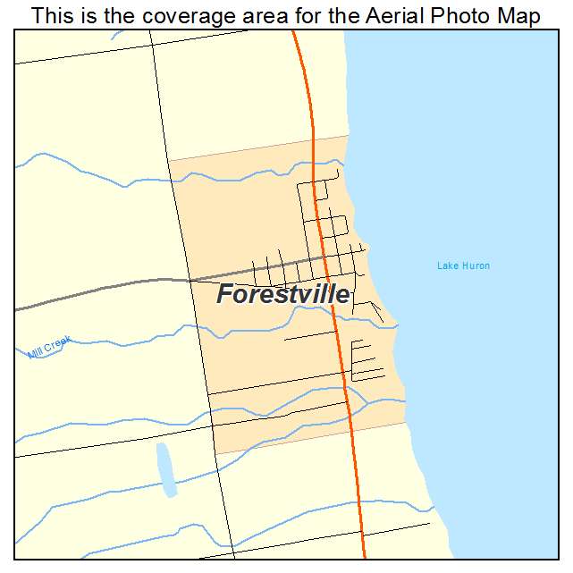 Forestville, MI location map 