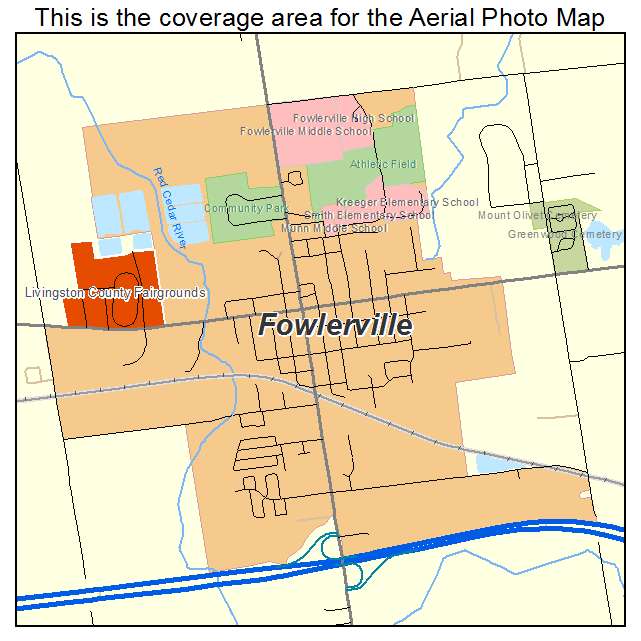 Fowlerville, MI location map 