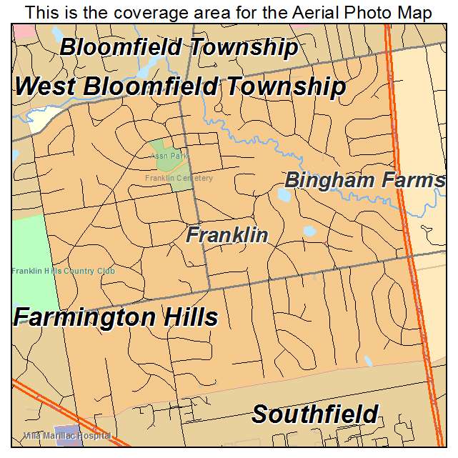 Franklin, MI location map 