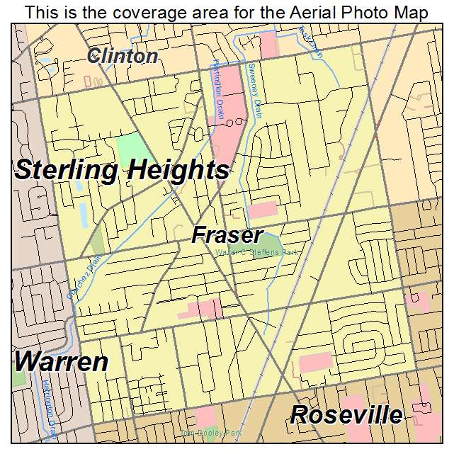 Fraser, MI location map 