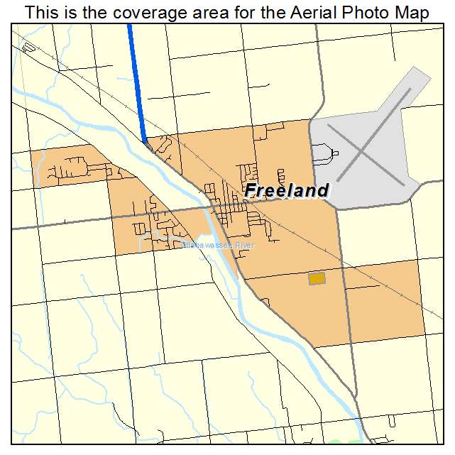 Freeland, MI location map 