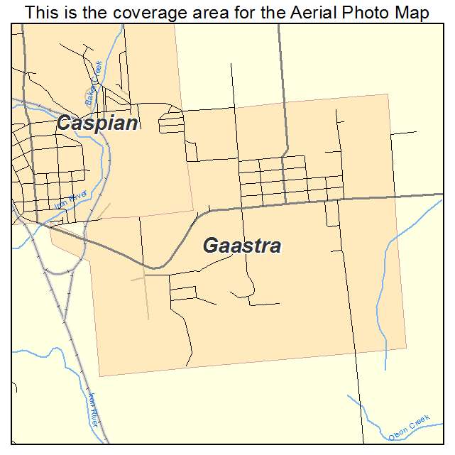 Gaastra, MI location map 