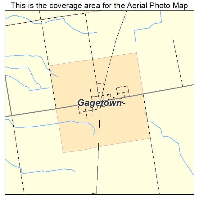 Gagetown, MI location map 
