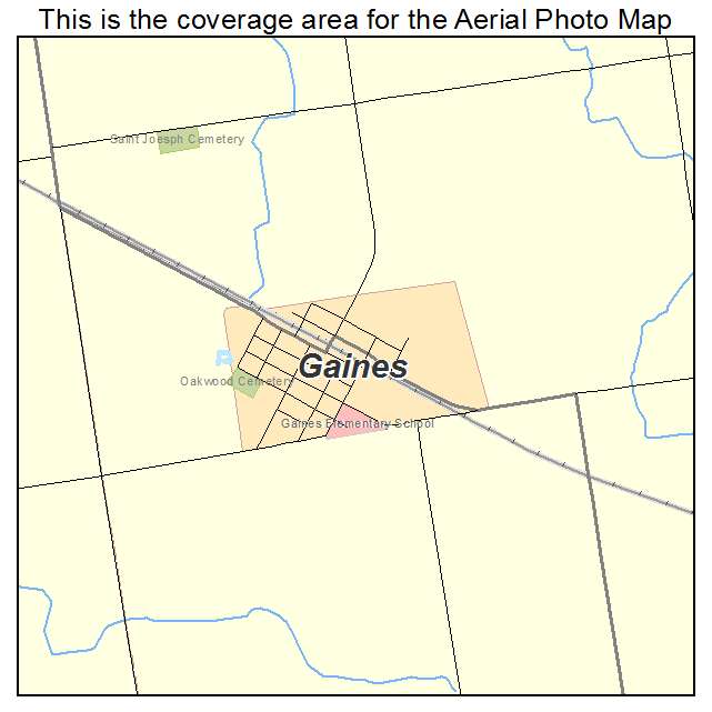Gaines, MI location map 