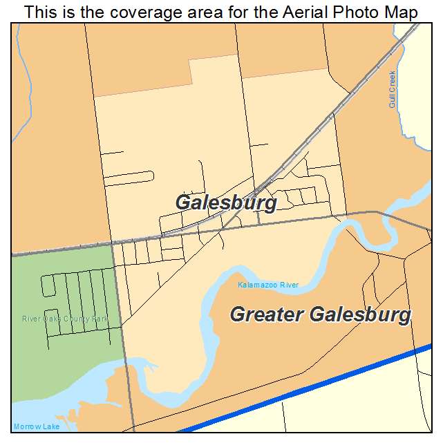 Galesburg, MI location map 