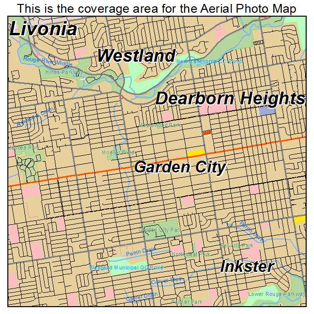 Garden City, MI location map 