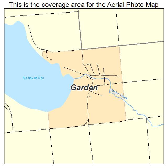 Garden, MI location map 