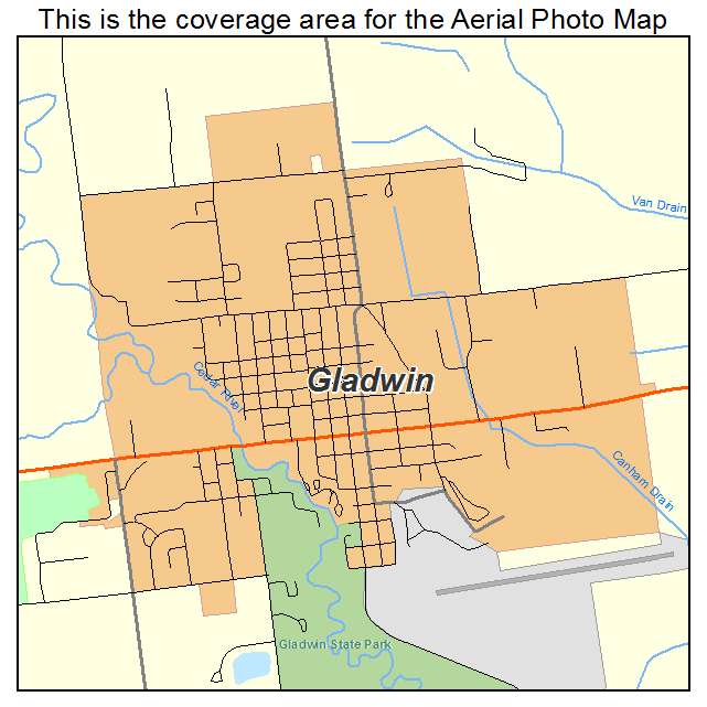 Gladwin, MI location map 